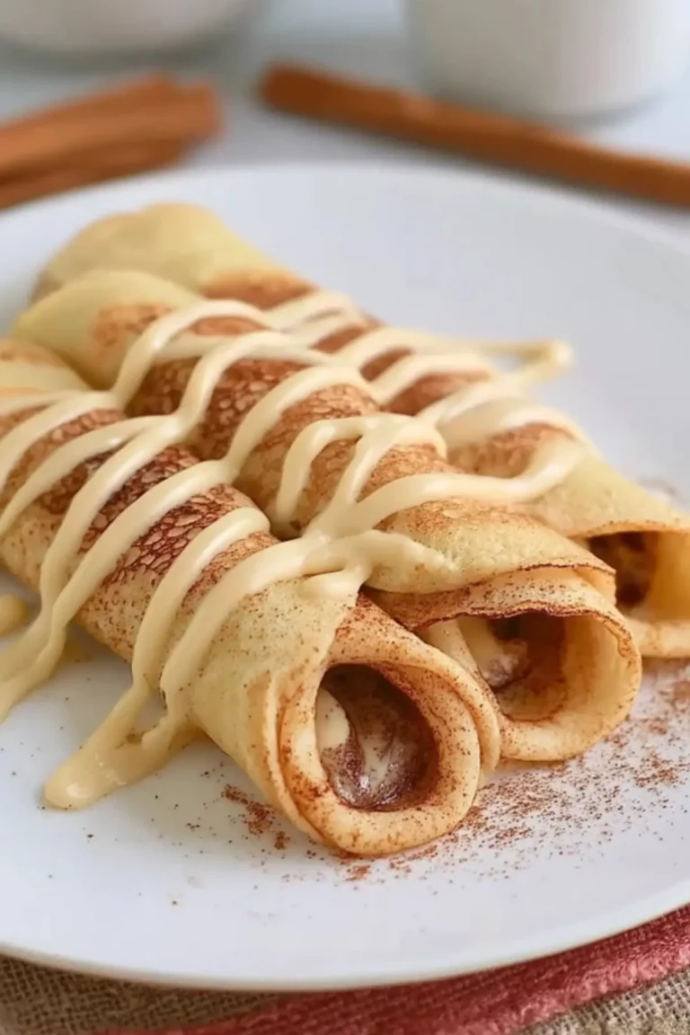 Cinnamon roll protein crepes