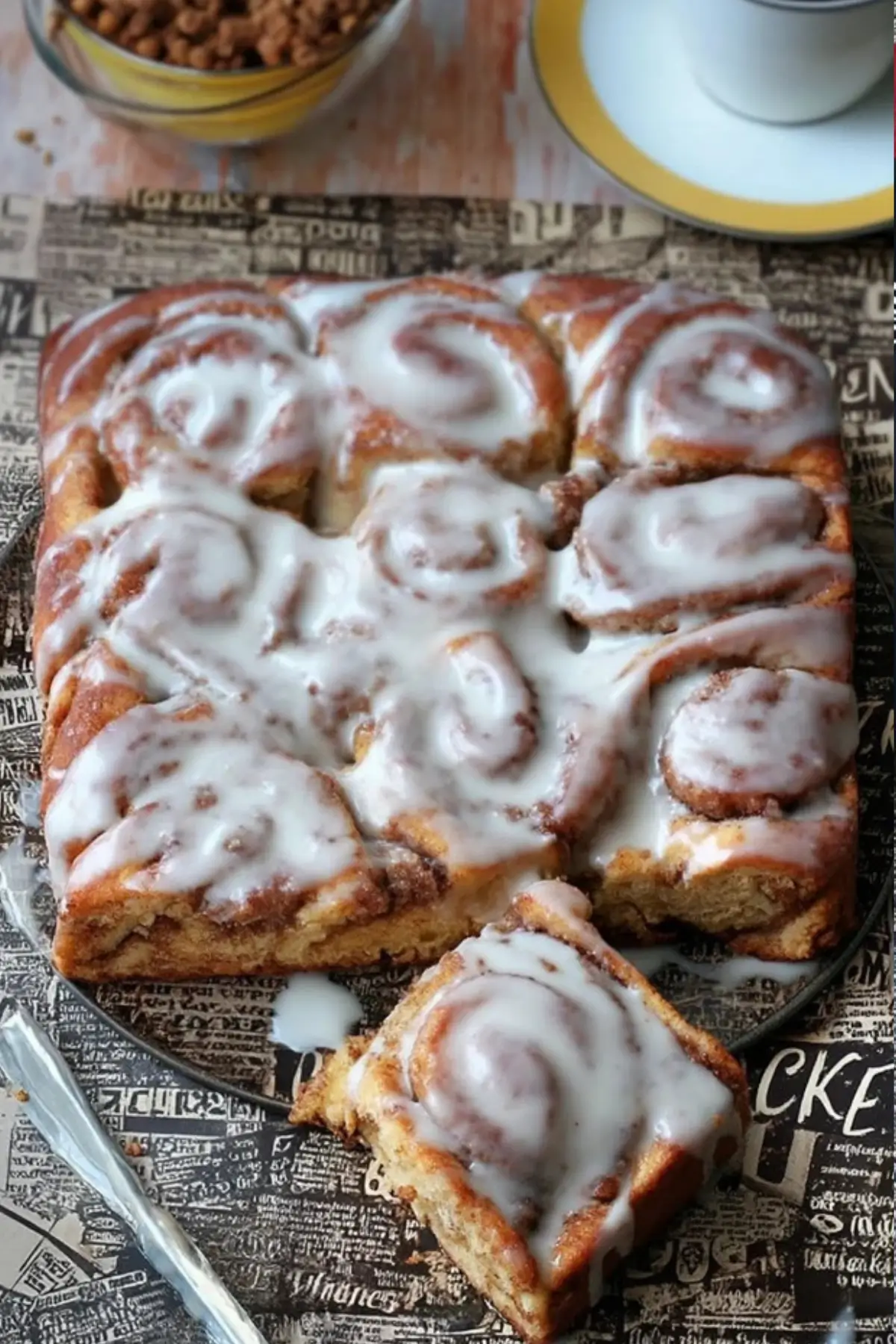 Zimtschnecken Kuchen ohne Hefe