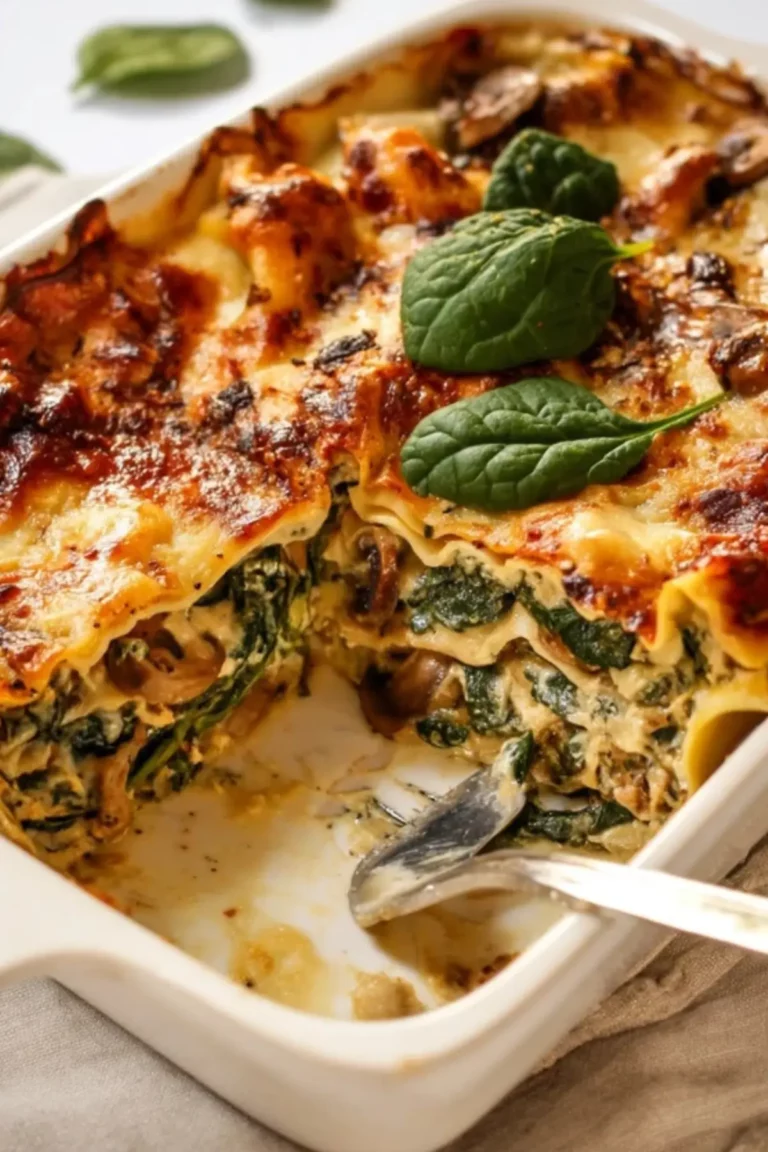 Spinat-Pilz-Lasagne