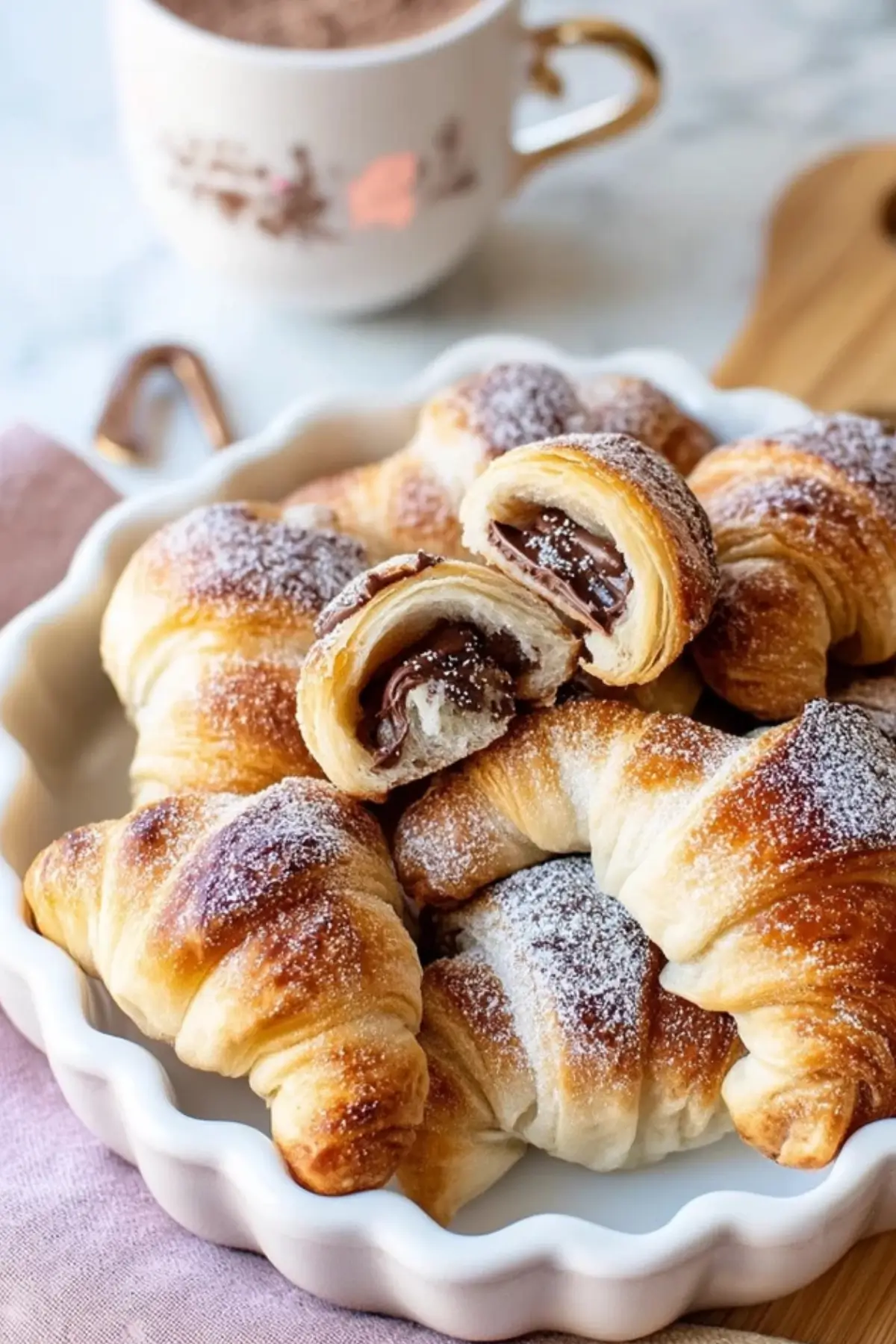 Mini-Schoko-Croissants mit Nutella - Kochkomplizin