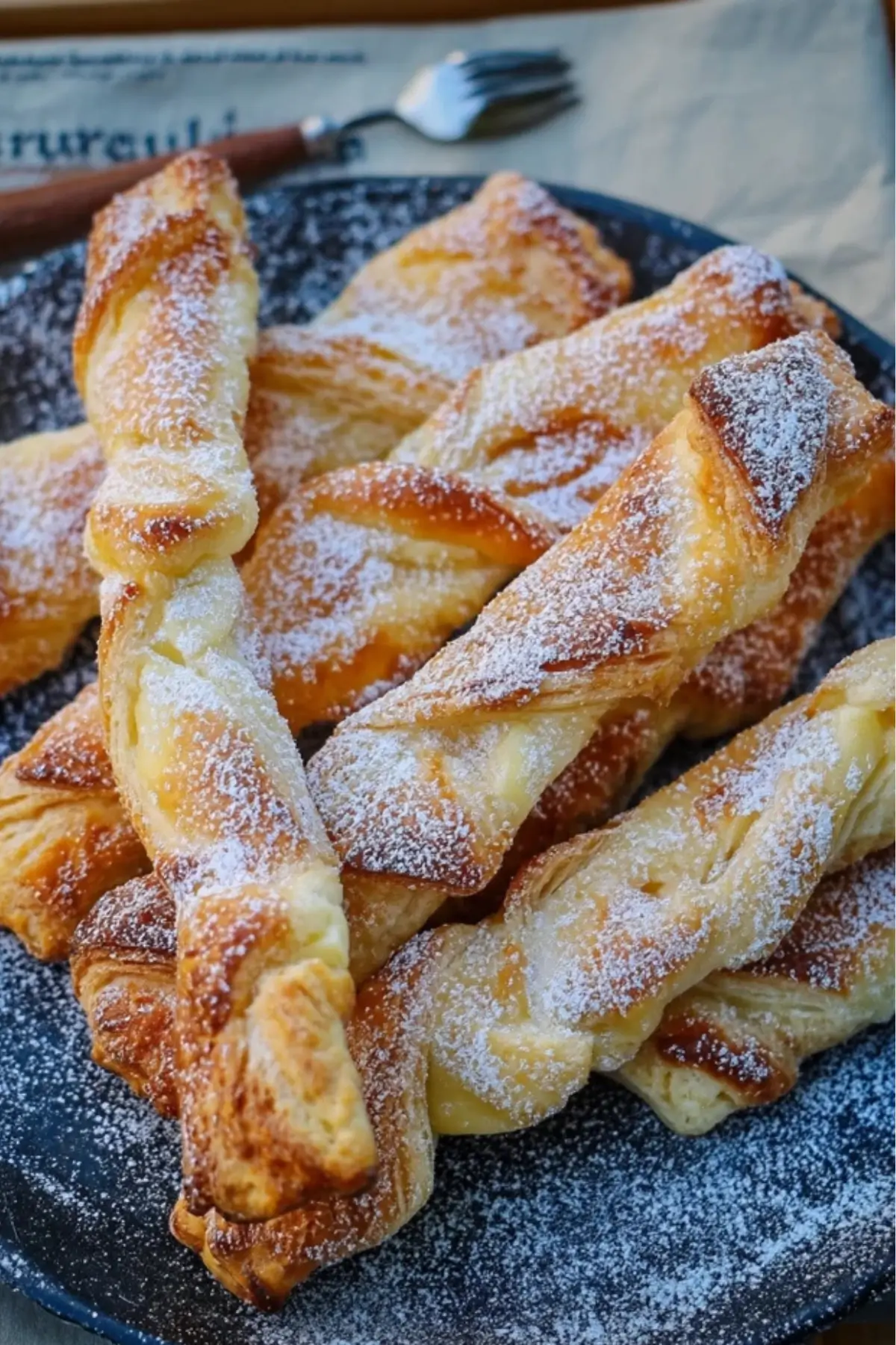 Vanille-Quarkstangen aus Blätterteig