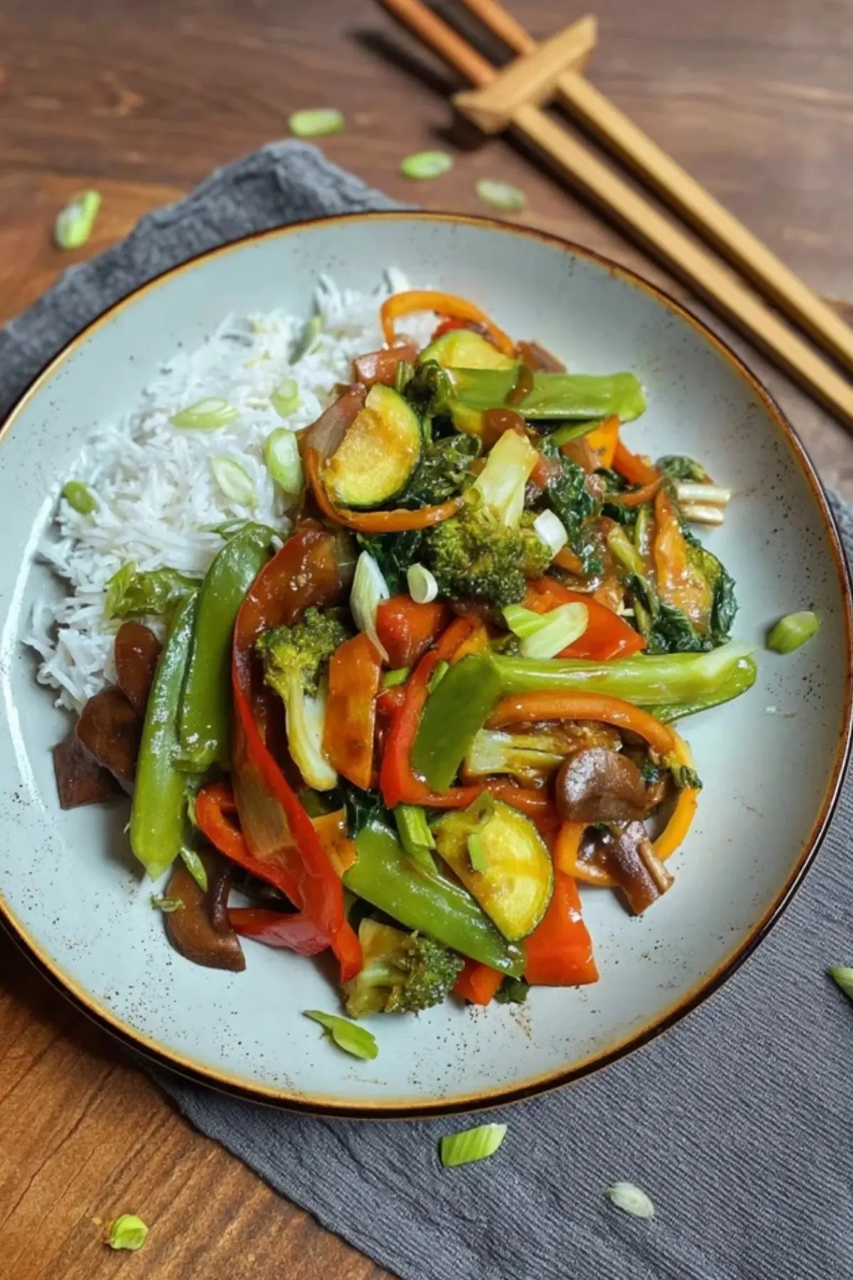 Asiatischen Gemüsepfanne