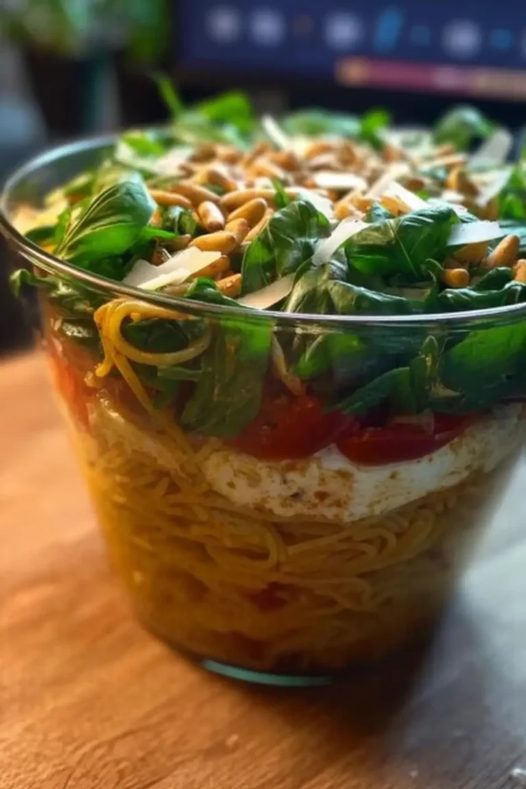 Italienischer Spaghetti-Schichtsalat