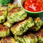 Brokkoli Nuggets mit Käse und Haferflocken