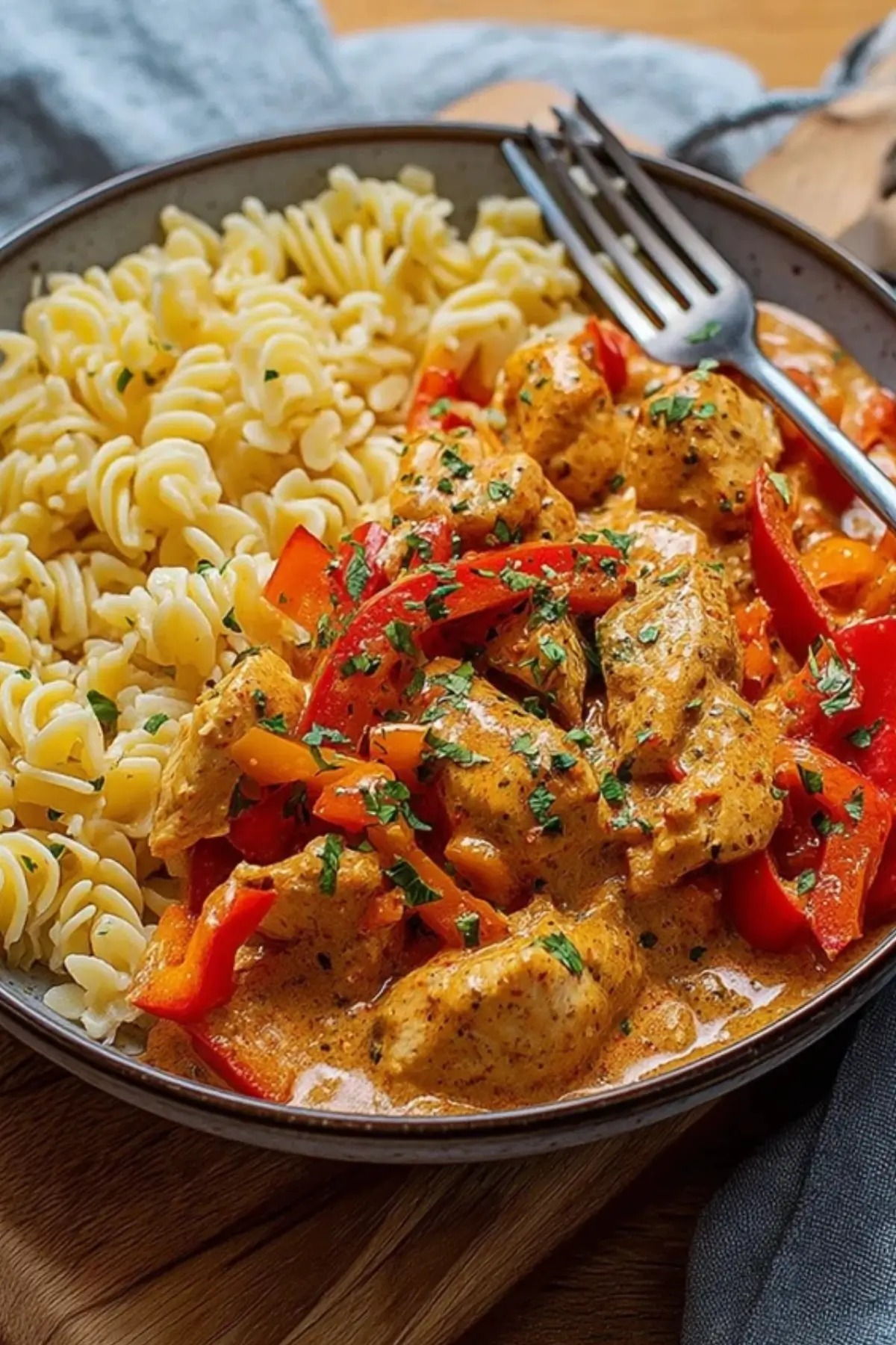 Paprika-Sahne-Hähnchen