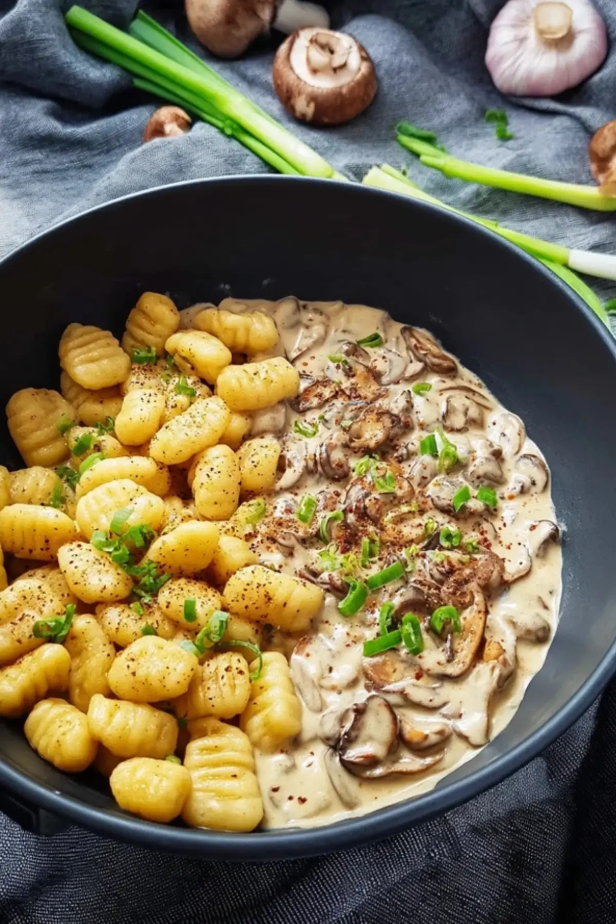 Gnocchi mit Pilz Rahm Soße - Kochkomplizin