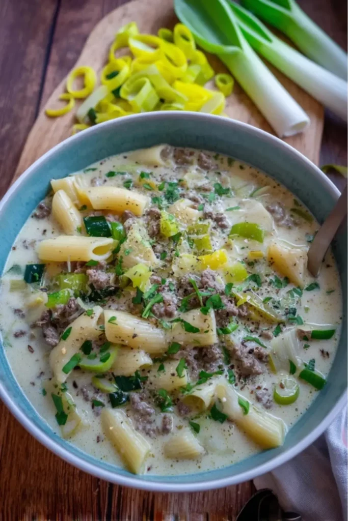 Hackfleisch-Lauch-Pfanne