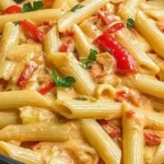 Penne in cremiger Paprikasoße