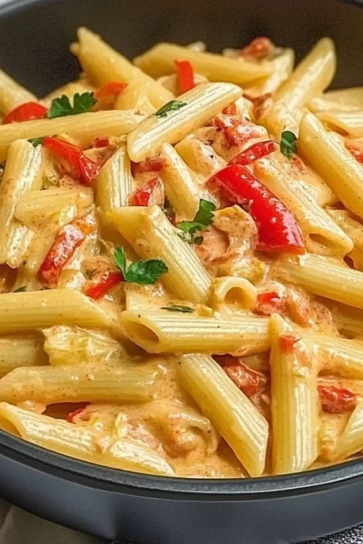Penne in cremiger Paprikasoße