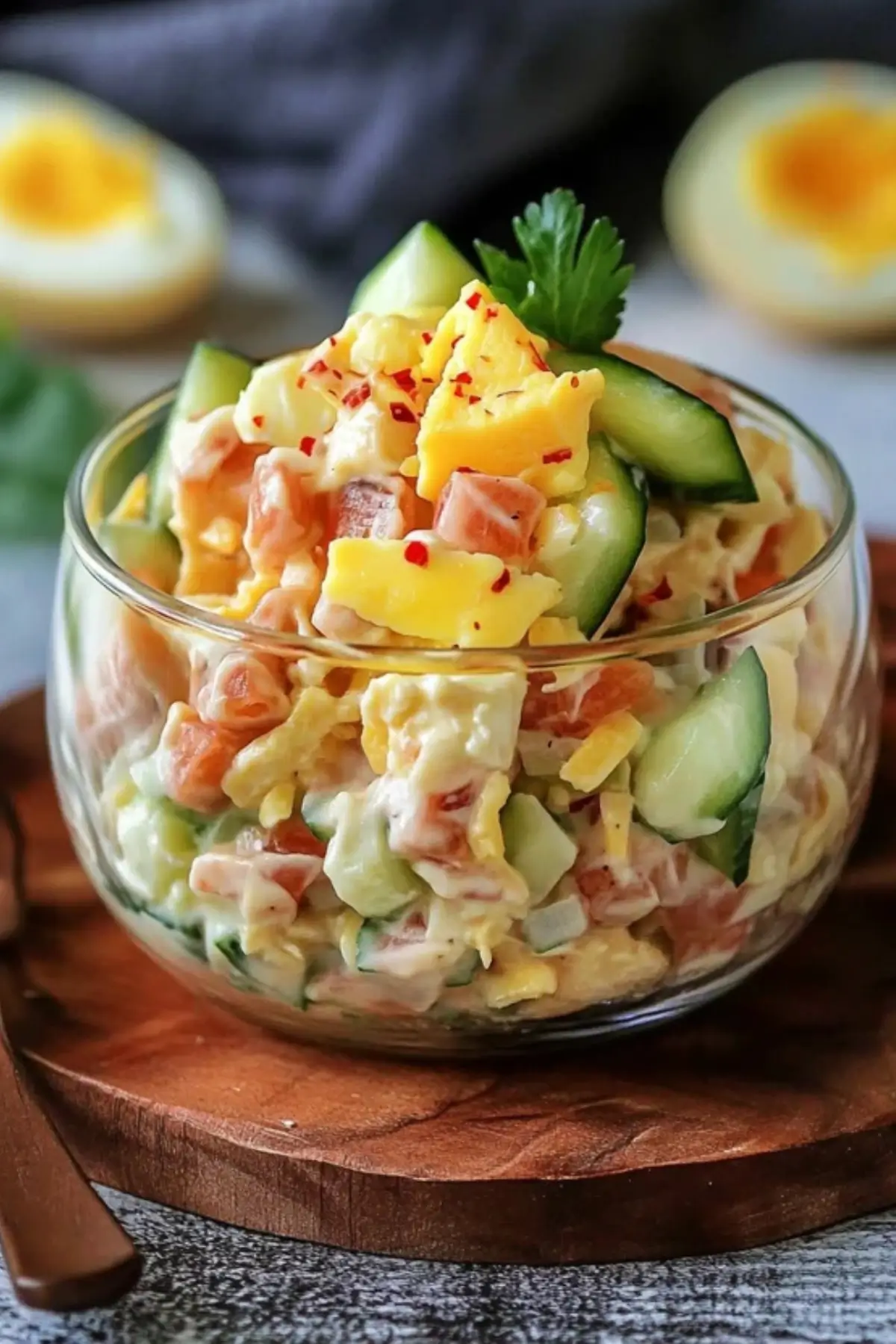 Thunfischsalat mit Ei und Gurke