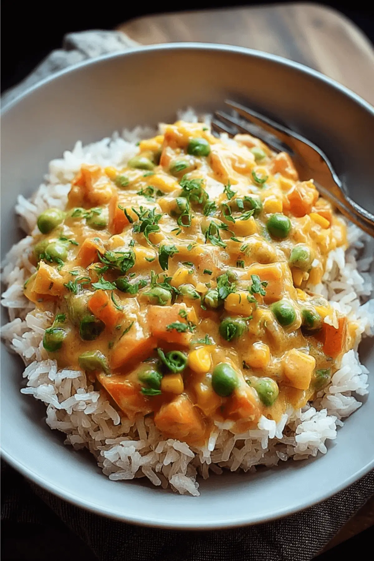 Reis mit Gemüse-Frischkäse-Sauce - Kochkomplizin