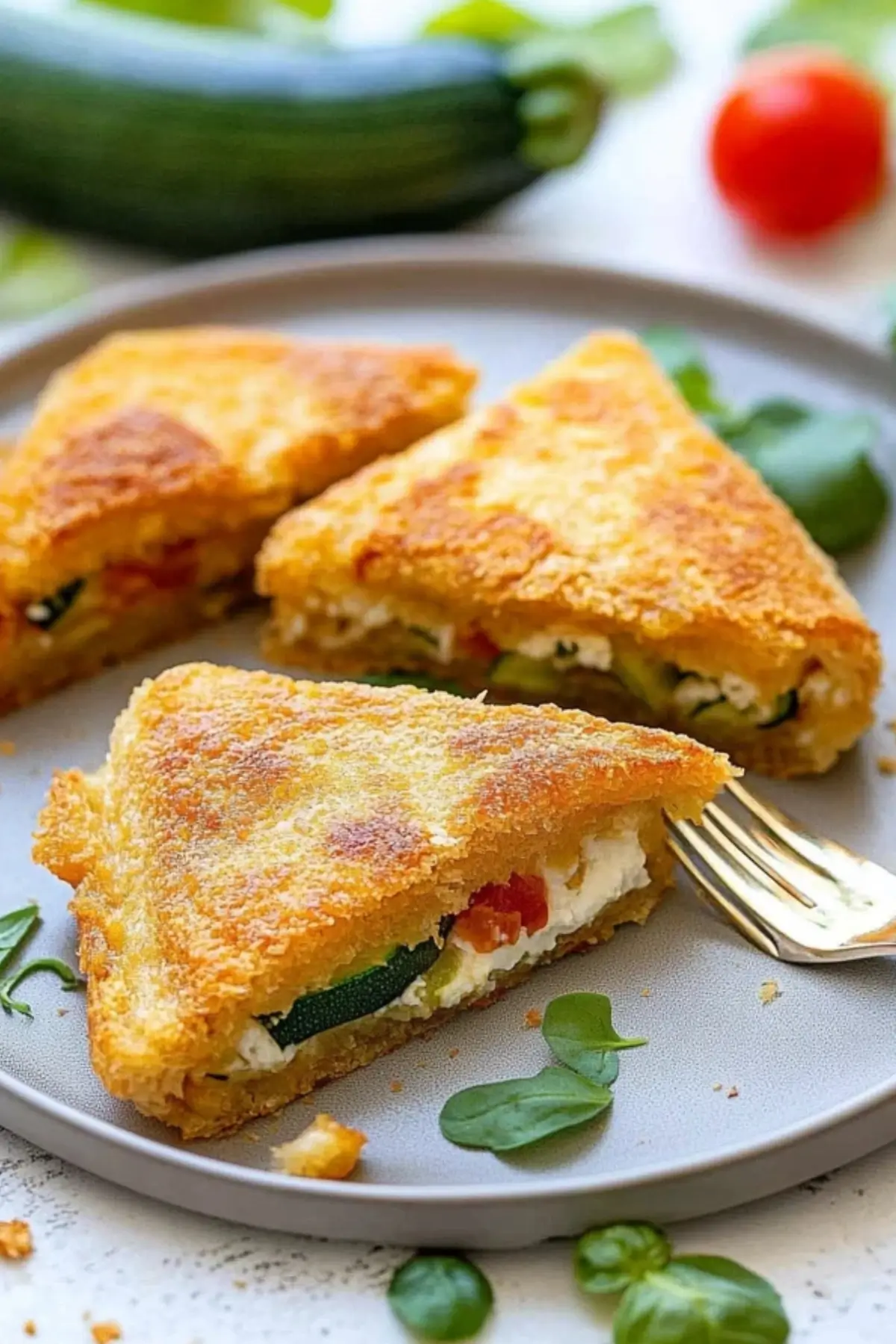 Zucchini-Frischkäse-Taschen