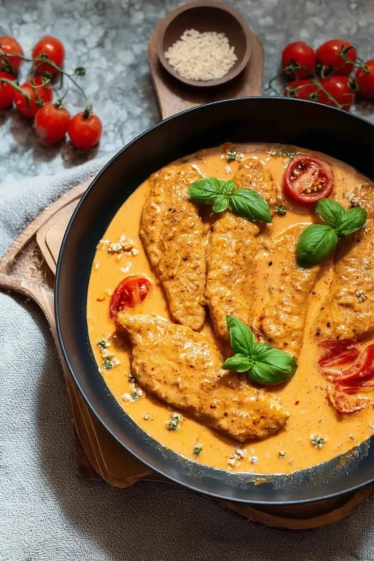 Hähnchenfilet in Frischkäse-Parmesan-Soße