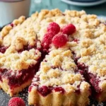 streuselkuchen mit himbeeren