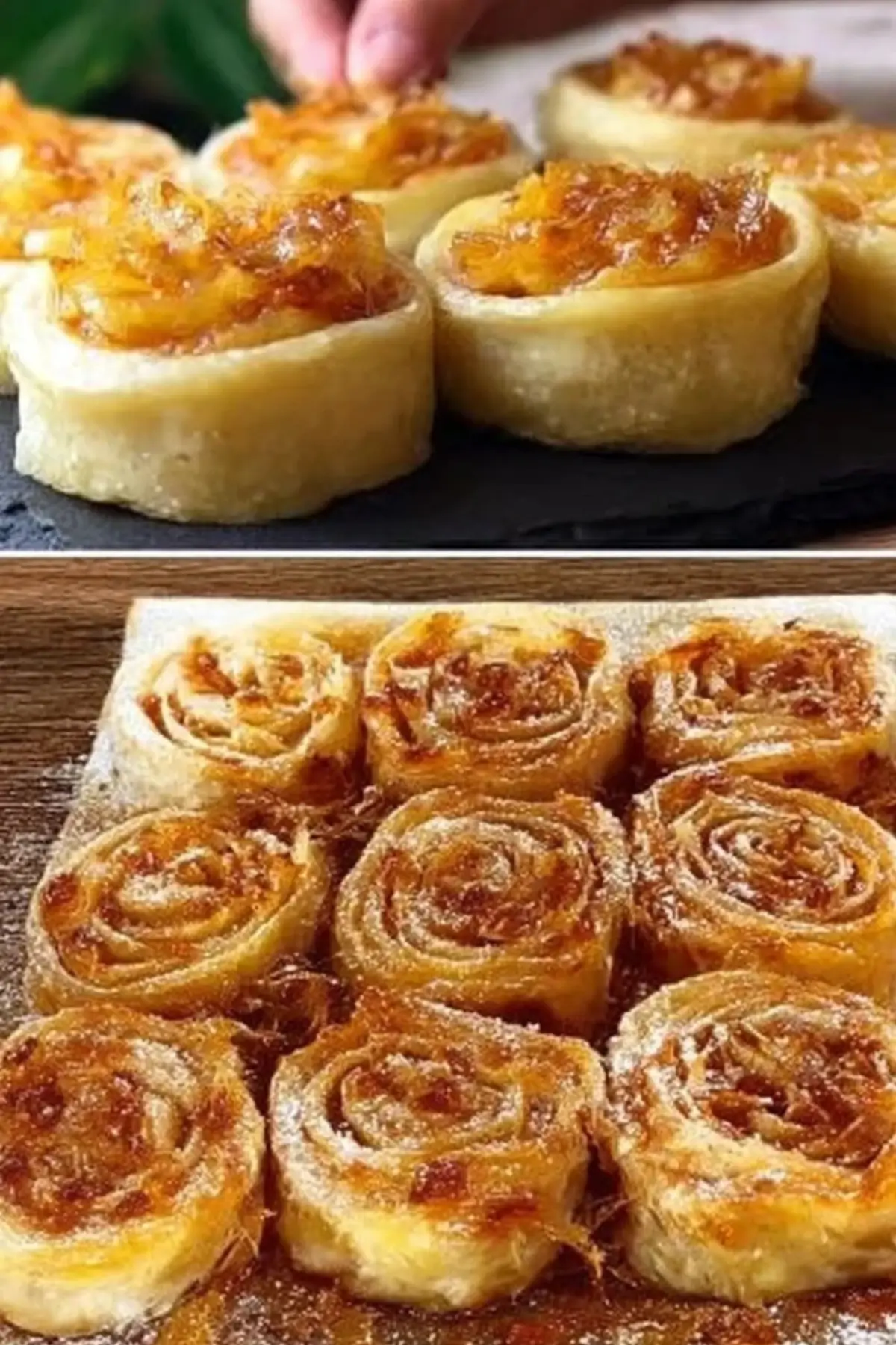 blätterteig dessert mit äpfeln