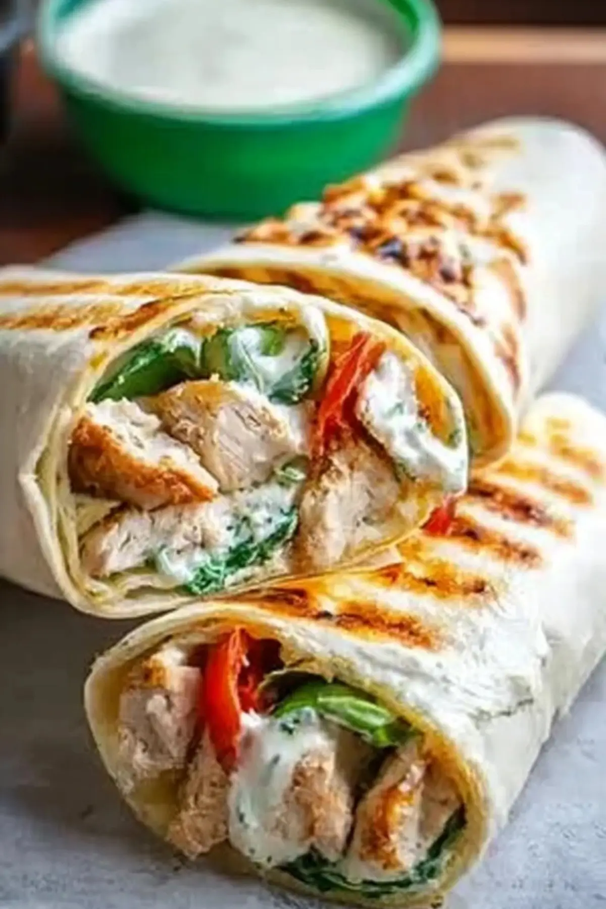 hähnchen ranch wraps