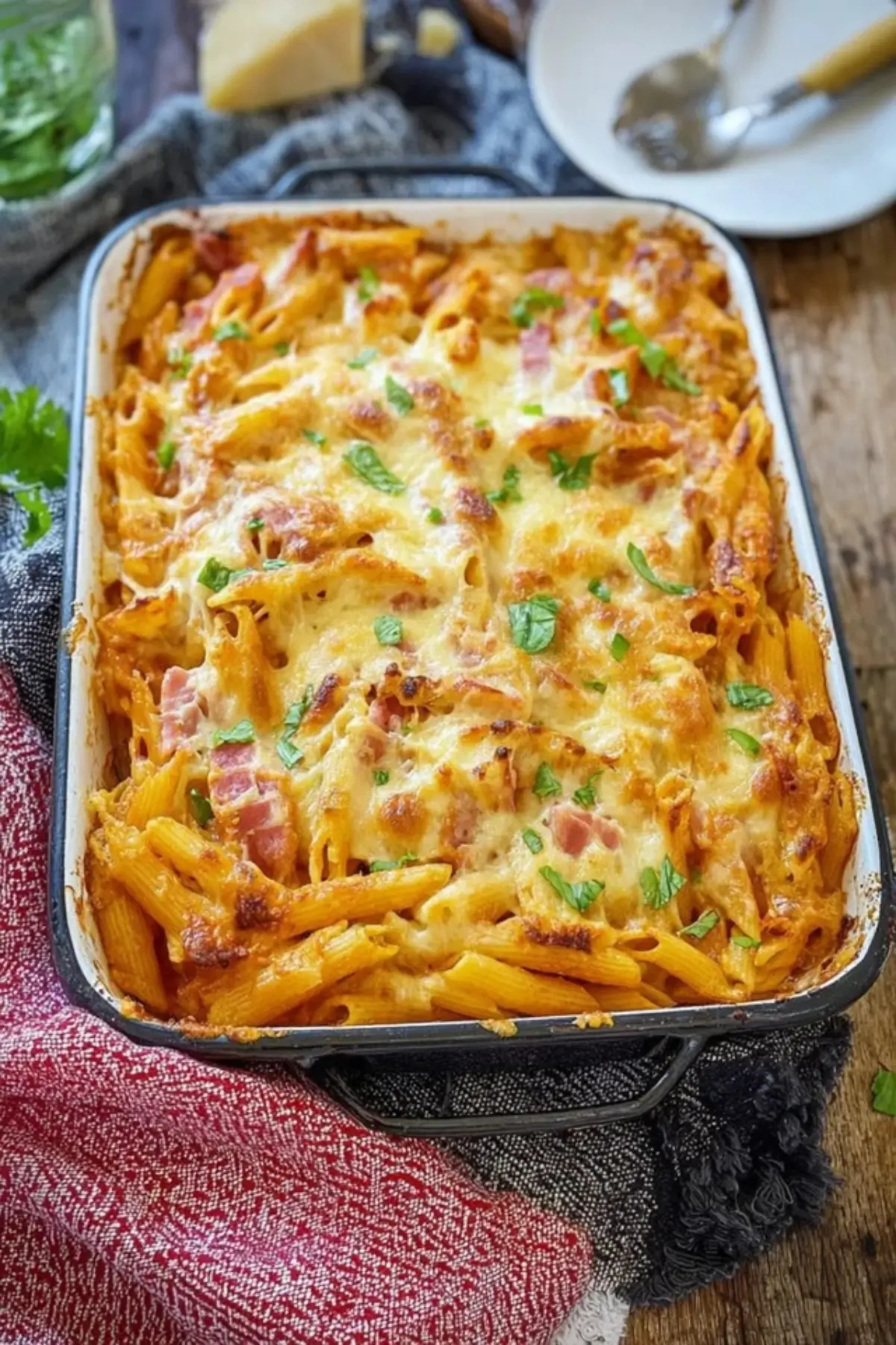 nudel schinken gratin