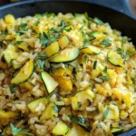 Zucchini-Reis-Pfanne