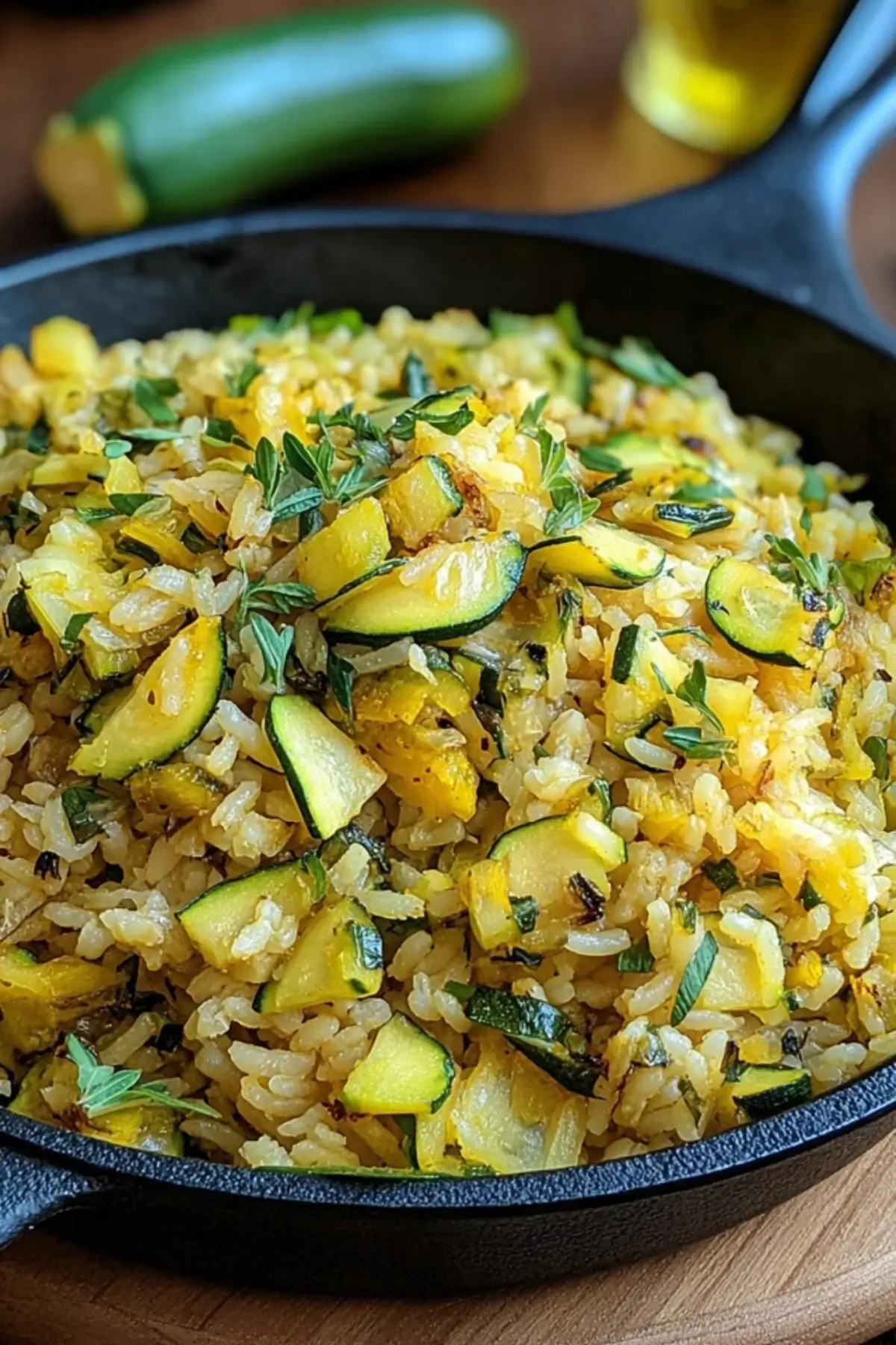 Zucchini-Reis-Pfanne