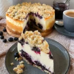 Käsekuchen mit Heidelbeeren & Streusel