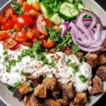 Kebab-Bowl mit hohem Eiweißgehalt