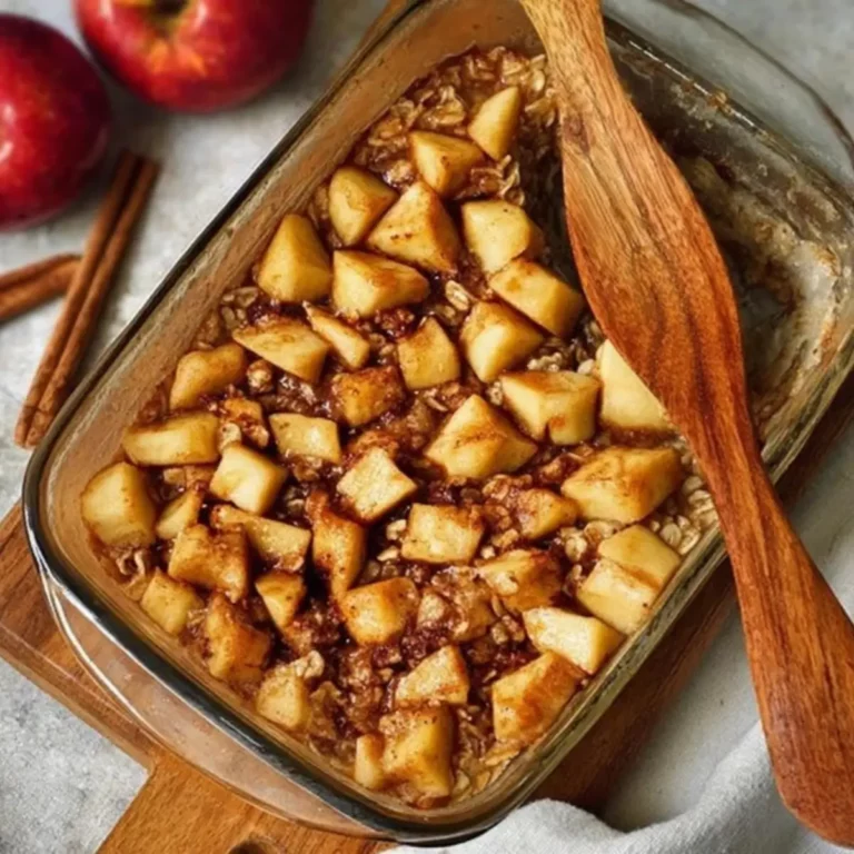 Baked Oatmeal Rezept mit Apfel