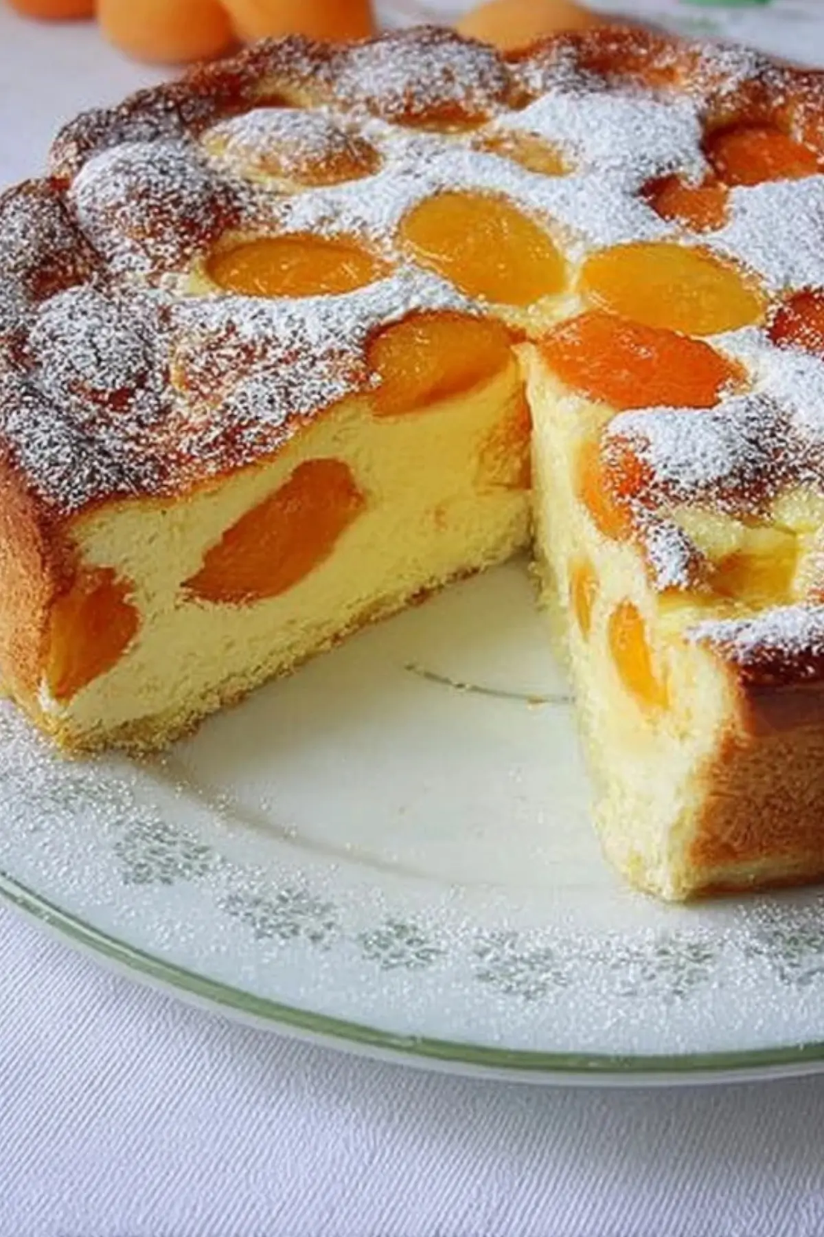 Topfenkuchen mit Marillen