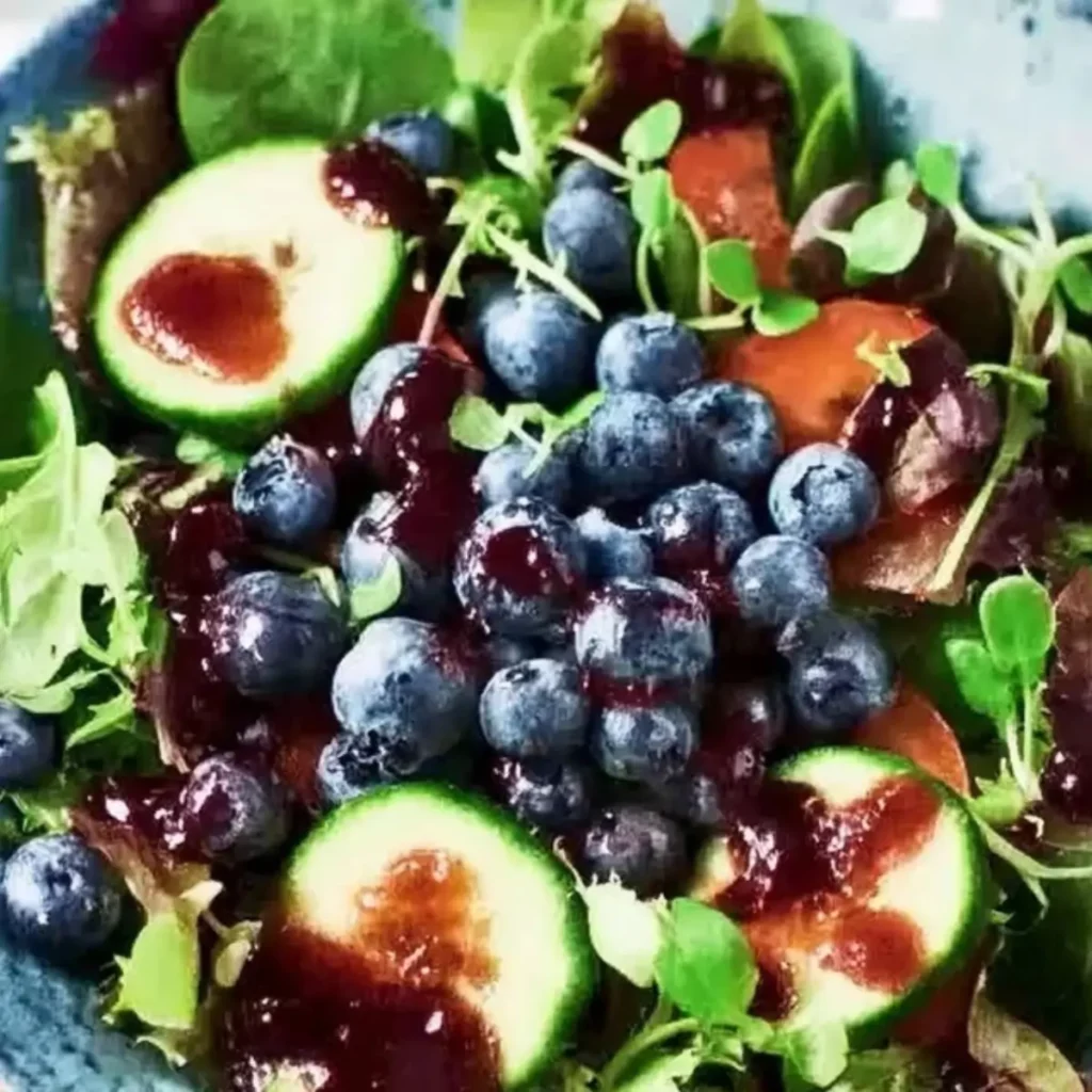 Salat mit Heidelbeeren