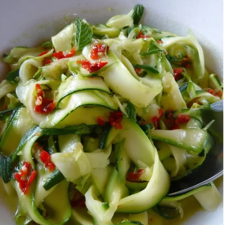 Zucchini-Salat mit Chili und Minze