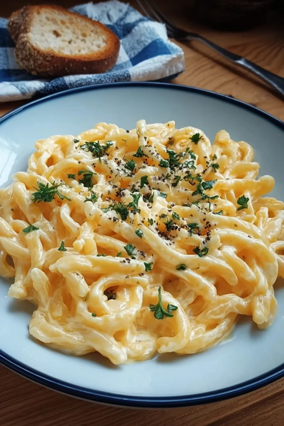 Cremige Nudelpfanne mit Crème fraîche