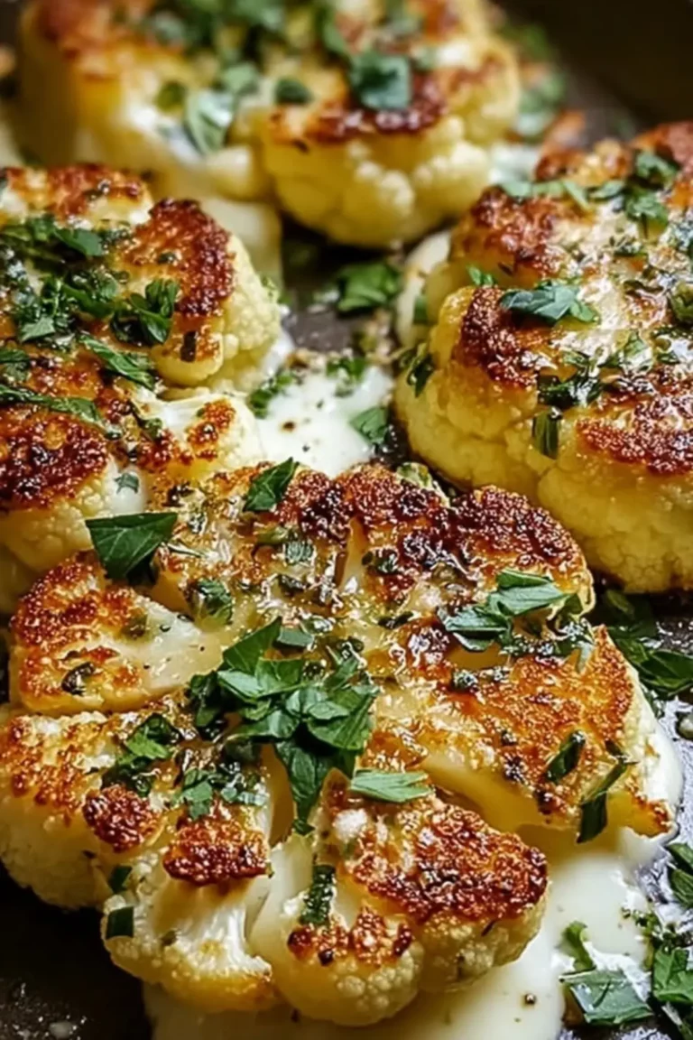 Gebackene Mozzarella-Blumenkohlsteaks