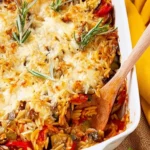 Vegetarischer Kritharaki-Auflauf