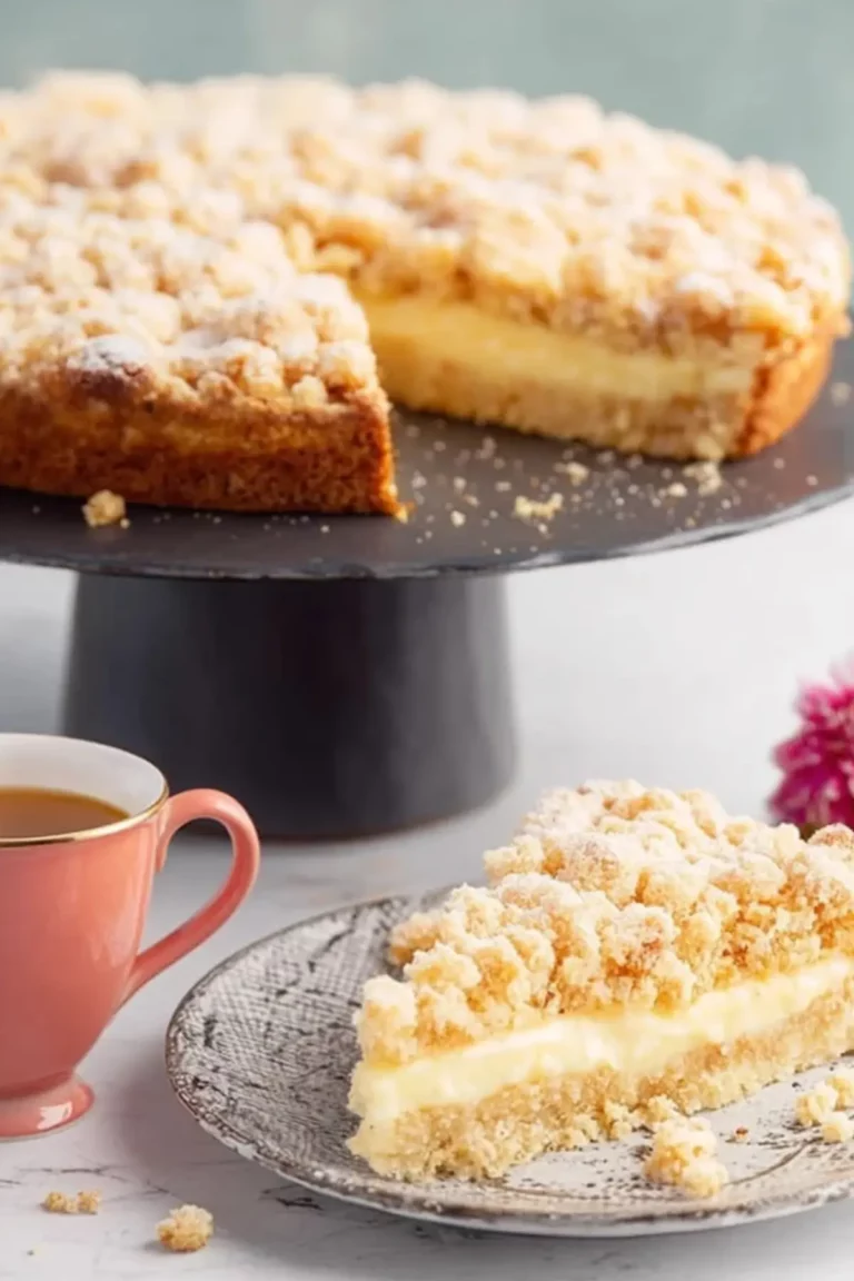 Streuselkuchen mit Pudding
