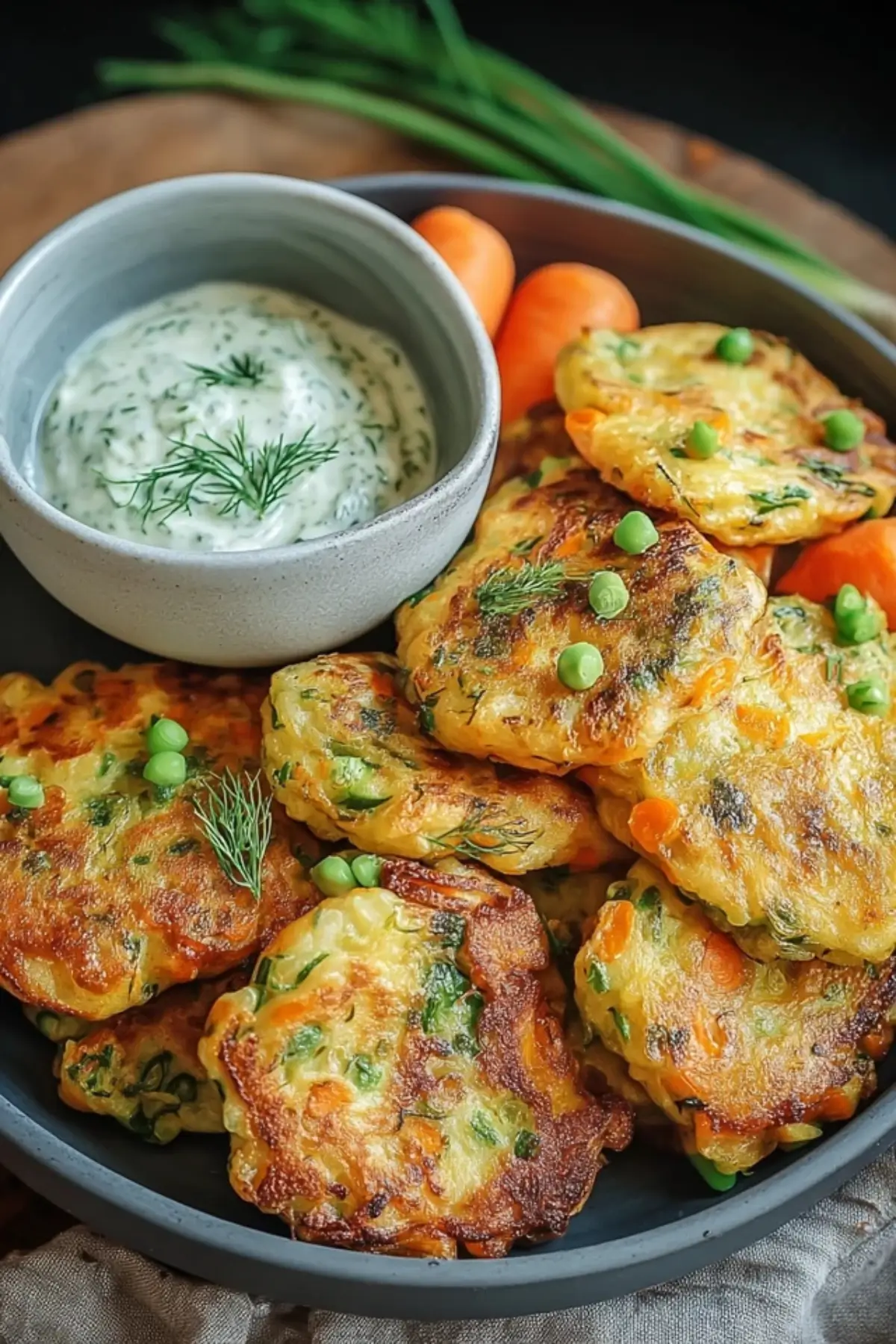 Gemüseschmarrn mit Kräuterdip