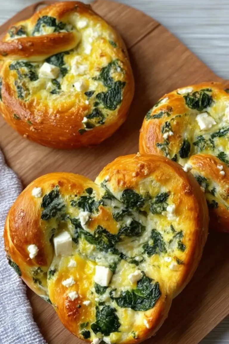 Feta Spinat Brezel Rezept