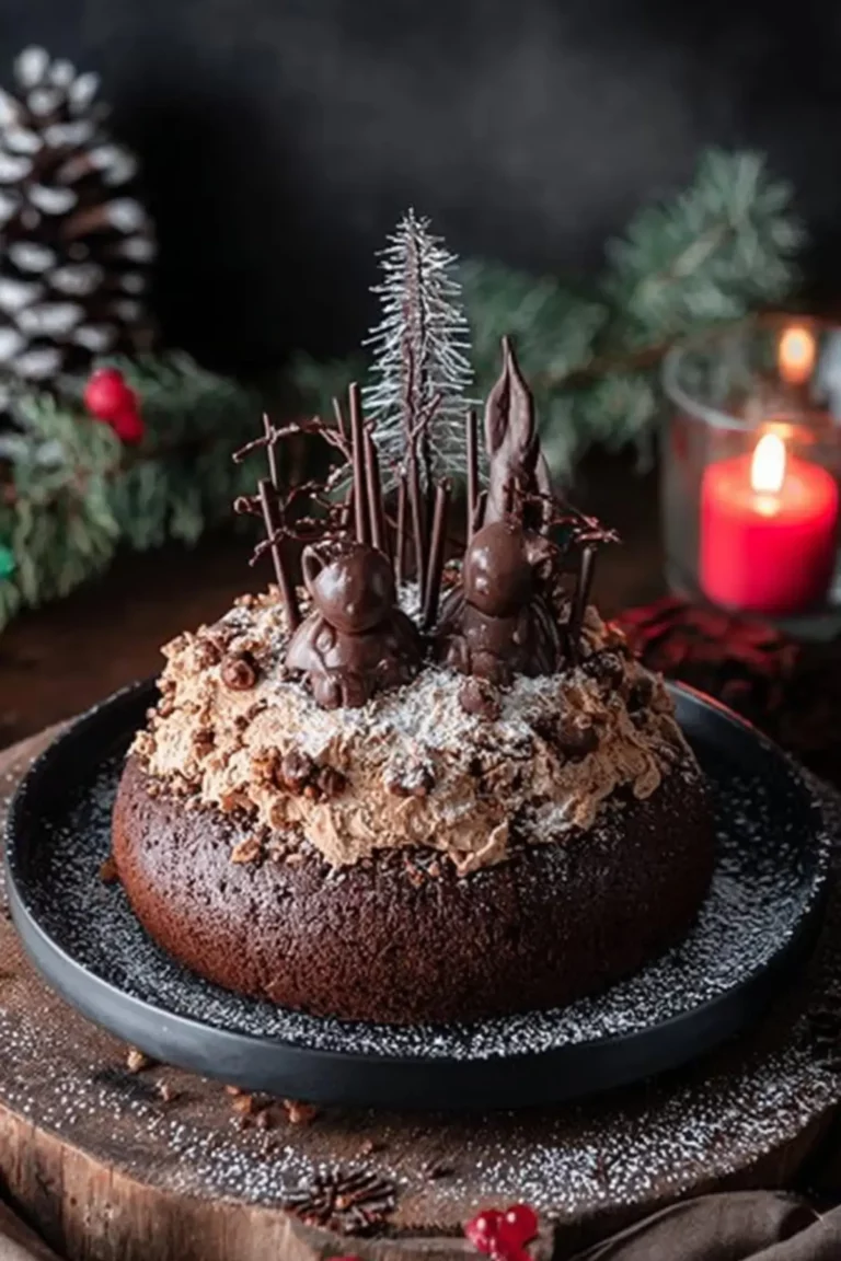 Winterlicher Maulwurfkuchen
