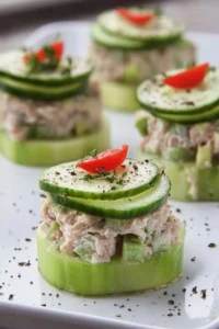 Thunfisch-Häppchen mit Gurke