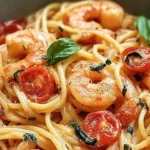 Spaghetti mit Garnelen