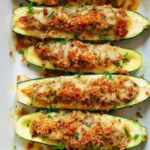 Gefüllte Zucchini vegetarisch