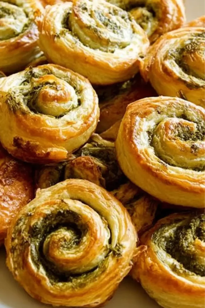 Blätterteigschnecken mit Spinat und Feta - Kochkomplizin