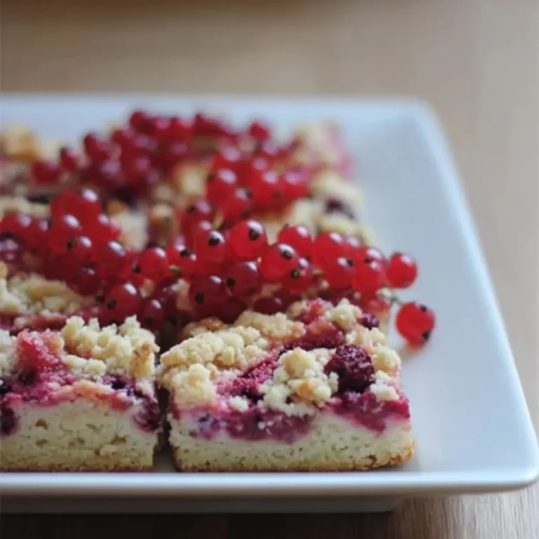 Blechkuchen mit Obst und Streuseln