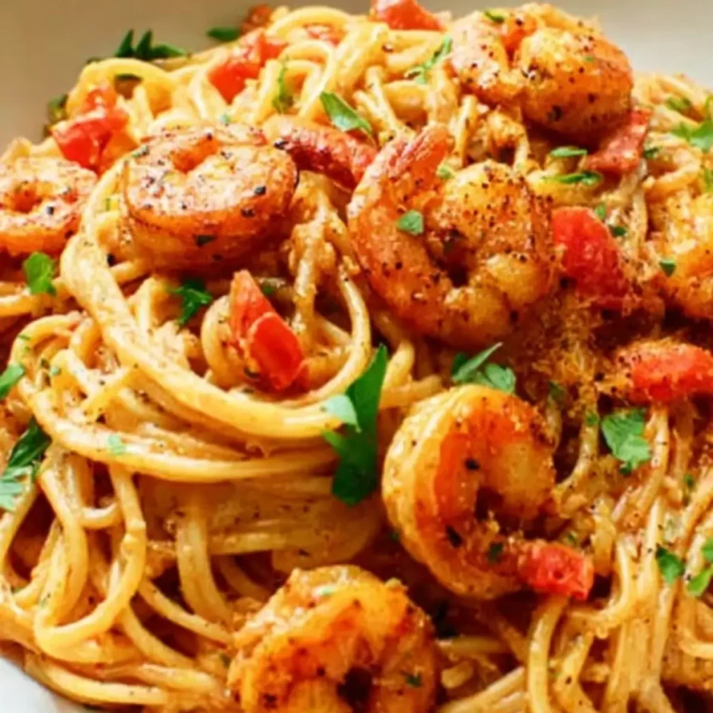 Cajun-Pasta mit Garnelen