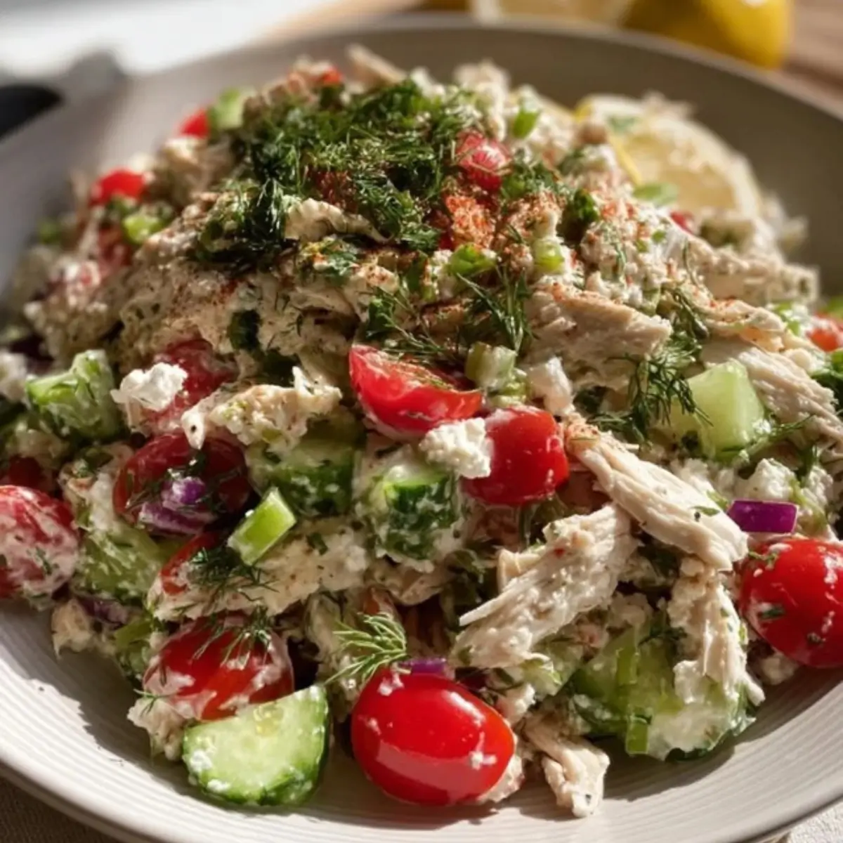 Griechischer Tzatziki-Hühnersalat