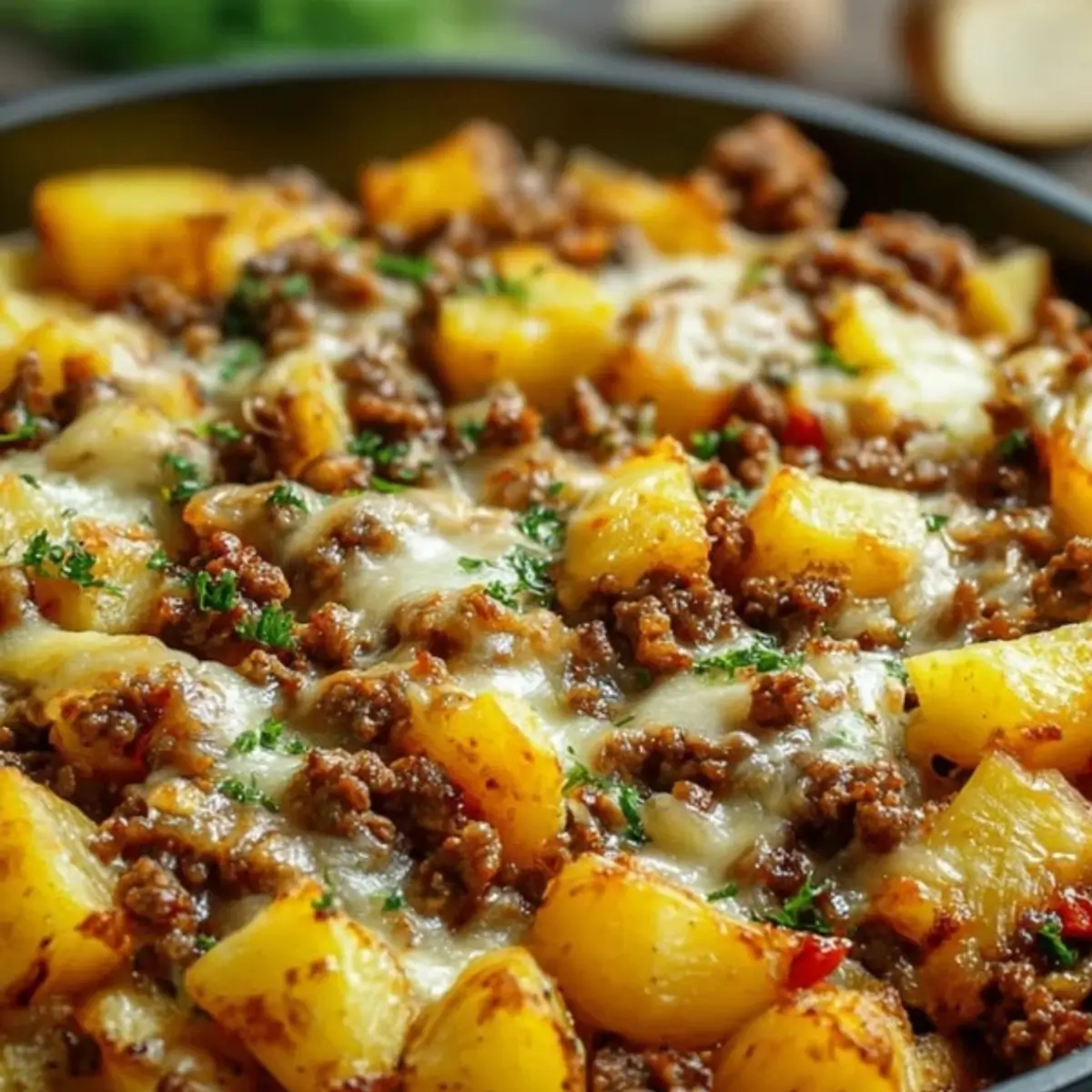 Kartoffel-Hackfleisch-Pfanne mit Käse – Einfach und lecker - Kochkomplizin