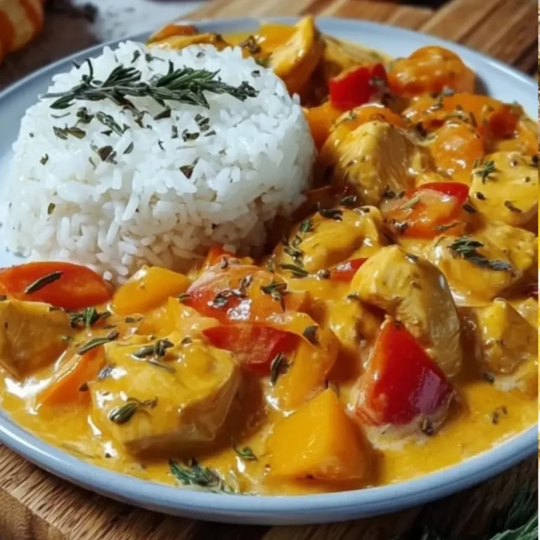 Kürbis Hähnchen Pfanne mit Reis