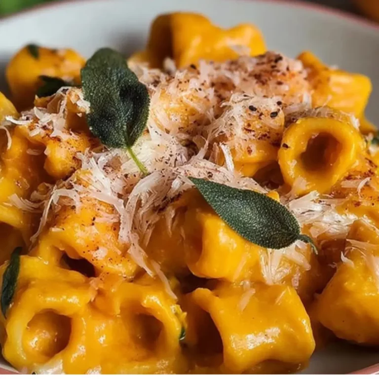 Kürbis Pasta mit Parmesan