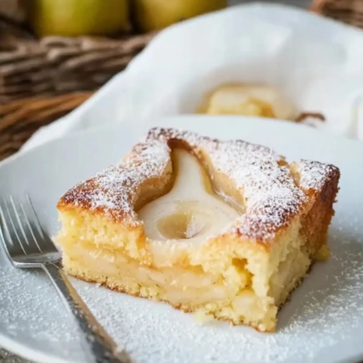 Versunkener Birnenkuchen