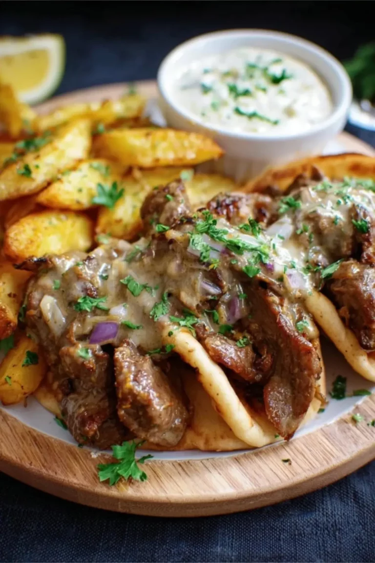 Air Fryer Gyros mit Metaxasoße