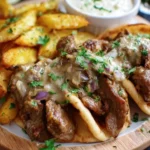 Air Fryer Gyros mit Metaxasoße