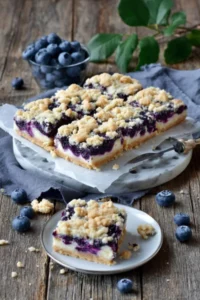Heidelbeerkuchen mit Topfen und Streusel